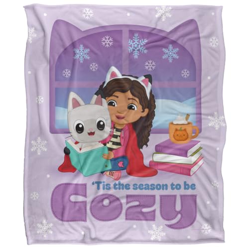 popfunk Gabby'S Dollhouse Pandy Paws Cosy Christmas Silky Touch Super Soft Throw Blanket 152 X 127 Cm