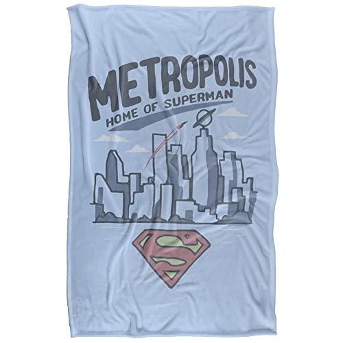 Superman The City Of Sl Silky Touch Super Soft Throw Blanket 91 x 147 Cm