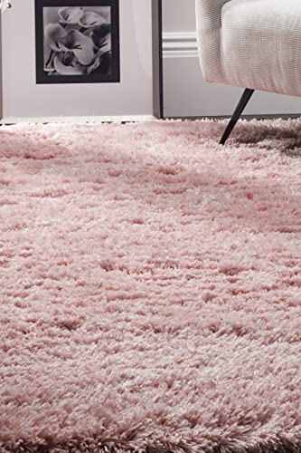 Safavieh Shag Rug for Living Room, Dining Room, Bedroom - Polar Shag Collection, Short Pile, in Light Pink, 91 X 152 cm