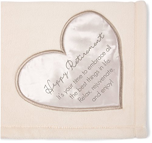 "Pavilion Gift Company Soft Happy Retirement Warm Royal Plush Throw Blanket 50""x60"""