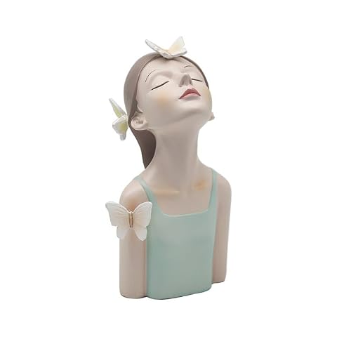 L & P Home & Gifts Lesser & Pavey Papillon Chic Green Decor Figurine 20cm - Elegant Character Design, Decorative Accent, Contemporary Styling, Shelf Display, Thoughtful Gift