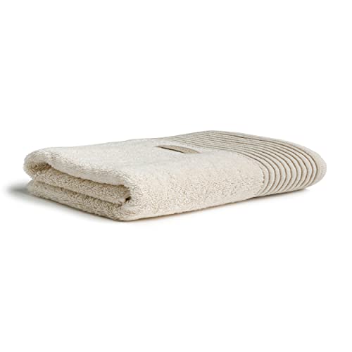 möve Wellness sauna towel plain dye with chenille piping 80 x 200 cm made of 100 % cotton (Spinair), nature