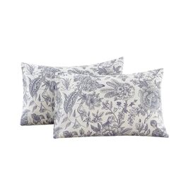 ECOCOTT 2 Pack Pillow Cases Set, 100% Cotton Pillow Covers Envelope Closure. (Standard, Vintage Floral)