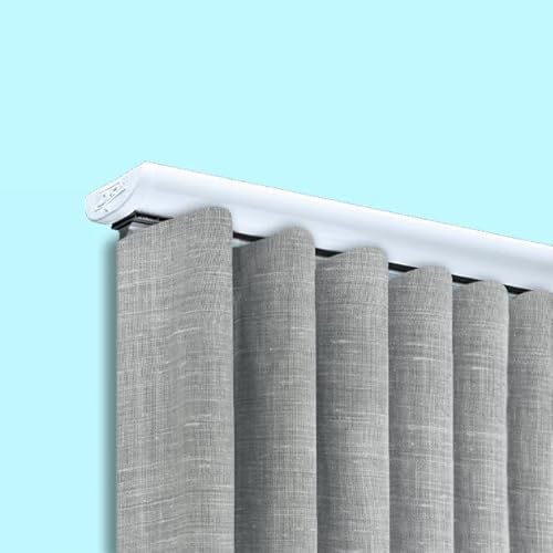 Wave DS Curtain Rod for Perfect Waves Aluminium Rail White 100 cm Extra Flat H 11 mm
