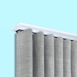 Wave DS Curtain Rod for Perfect Waves Aluminium Rail White 100 cm Extra Flat H 11 mm