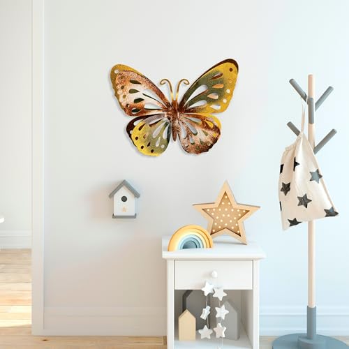 Handmade Decorative Metal Wall Accessory, 29 x 22 cm, 100% Metal (1.5 mm), Unique Hand-Painted Design, Perfect for Home Decor and Personal Touch