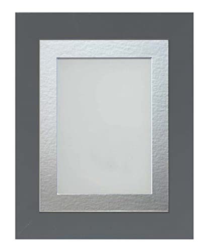 Frame Company Watson Grey Picture Photo Frame fitted with Perspex, A2 with Silver Mount for image size A3
