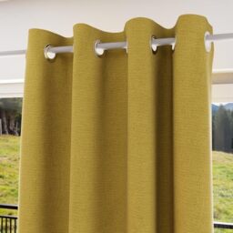 Soleil d'ocre Eclipse Blackout Curtain, Polyester, Yellow, 140 x 180 cm
