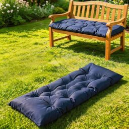 Yddsky Waterproof Indoor/Outdoor Garden Bench Seat Cushions,Thicken Patio Bench Soft Rocking Chairs Pad Lounger Seat for Porch Wicker Loveseat Settee (59 X 19.6 in,Navy