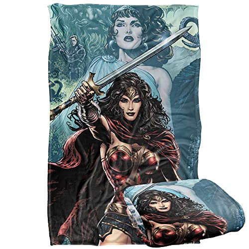 Wonder Woman Sword In Hand Silky Touch Super Soft Throw Blanket 91 x 147 Cm