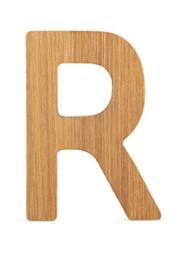 Small Foot 12071 ABC Letter R Made of Sustainable Bamboo Can Be Combined with Other Letters as Decoration or Door Sign
