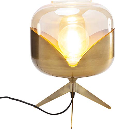 KARE Design Table Lamp Golden Goblet Ball, Gold, Steel, Shade Glass, Bedside Lamp, Modern, Elegant Lighting, Room Decor, Bedroom, Living Room, Office, Bulb not Included, 35 x 27 x 27cm (H/W/D)