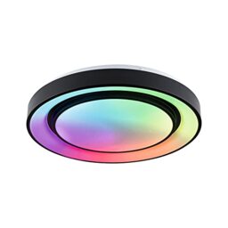 Paulmann 70545 LED Ceiling Luminaire Rainbow with Rainbow Effect incl. 1x38.5 W dimmable dynamicRGBW Colour Control Black, White Plastic, Metal 3000 K