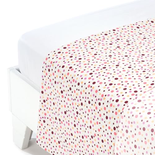 Caleffi - Sheet-top Polka Dots Girl Square and Half Coral