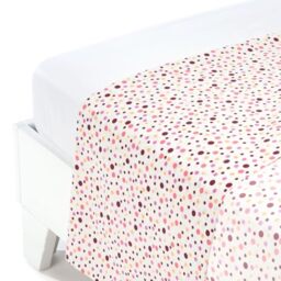 Caleffi - Sheet-top Polka Dots Girl Square and Half Coral