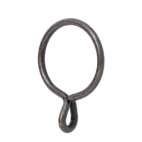 "Ivilon Drapery Eyelet Curtain Rings - 1.7"" Ring for Curtain Hook Pins, Set of 14 - Oil Rubbed Bronze (ORB)"