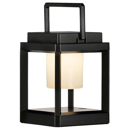 4lite Antheia Outdoor Solar Lantern (Anthracite) 170lm Warm White IP54 Rated Solar Lantern Light - 4L2/6020 - 4Yr Guarantee