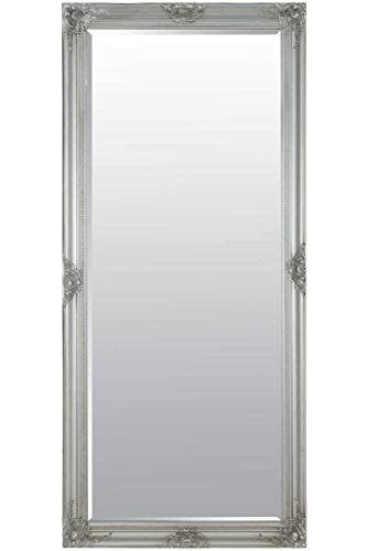 "Barcelona Trading Kingsbury Large Classic Style Shabby Chic Frame Leaner/Wall Mirror-74cm (29"") by 161cm (63.5""), Silver,GL244-1"