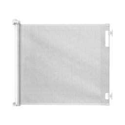 Hakuna Pets Indoor/Outdoor Retractable Dog Gate, Paw Proof UV Resistant Mesh, 3-Way Locking, One-Handed Operation, Manual Tension, Installs Anywhere, 93cm Tall Extends to 1.8m Wide (White)