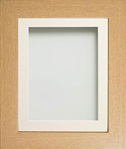Frame Company Watson Beech Picture Photo Frame fitted with Perspex, 20x16 inch with Off-White Mount for image size A3