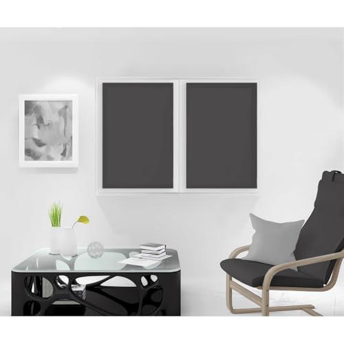 DOLLY pair of brise-bise curtains 70 x 90 cm, charcoal