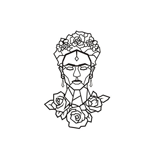 Homemania Black Cold Rolled Steel Frida Wall Art Home Decor Living Room Office Wall Decor