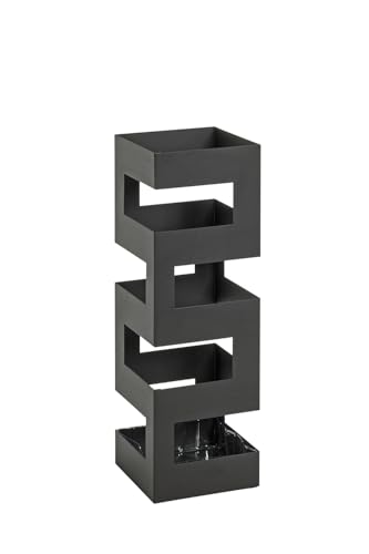 HAKU Umbrella Stand black, Metal - Dim.: W 16 x H 48 x D 16 cm, Style: Modern