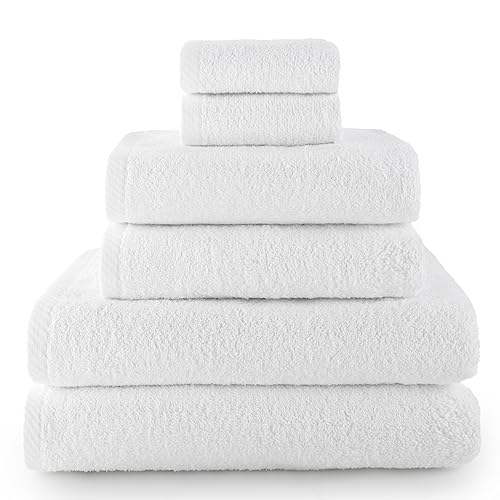 Top Towel - Set of 2 Hand Towels, 2 Bath or Shower Towels and 2 Bidet Towels - Hand Towel Set - 100% Cotton - 500 g/m²