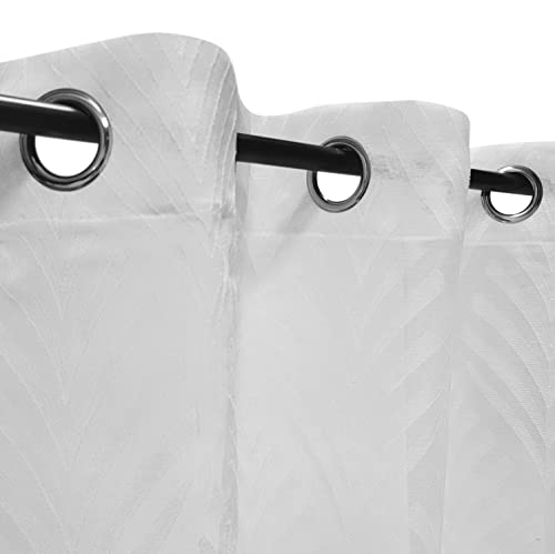 Atout Ciel Ready-to-Hang Net Curtain with Eyelets 140 x 240 cm White