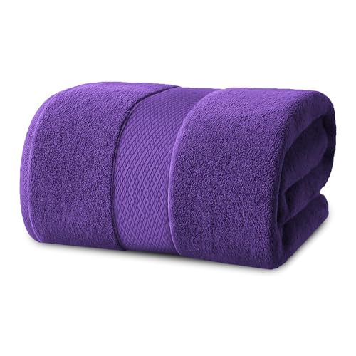 Infinitee Xclusives ??? Luxury Bath Sheets Towels ??? 1 Pack 600 GSM (35X70 Inches) ??? 100% Ring Spun Cotton Large Bath Towels for Bathroom (Profound Purple, Bath Sheets - Pack 1)