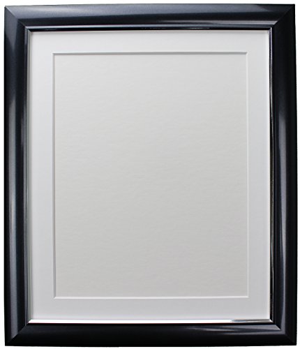 FRAMES BY POST Soda Picture Photo Frame, Plastic, Charcoal with White Mount, 10 x 8 Inch Image Size A5