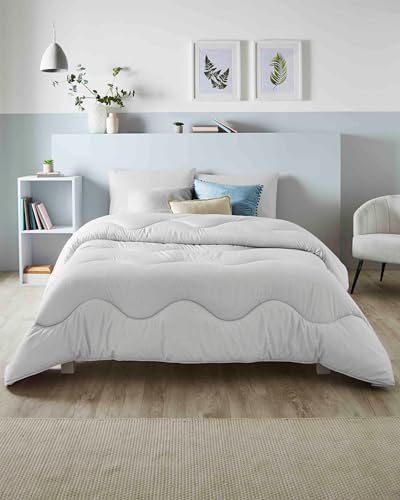 Night Lark Coverless Duvet Linen Collection – Coverless Duvet Super King with Advanced Smartfil® Fibre, Machine Washable, Hypoallergenic – Cloud Grey, Super King Bed Size
