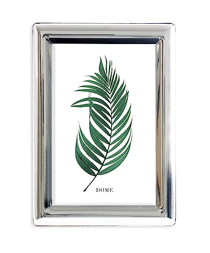 Inov8 Framing Tarnish Resistant Silver Plated Picture Frame - Curved Design for 3.5x5 Inch (9x12cm) Photo