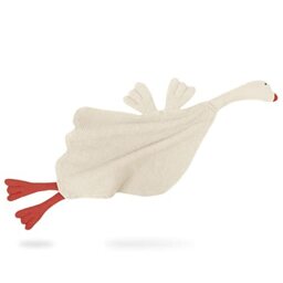 "Lulu moon Muslin Loveys for Babies - Baby Security Blanket for Unisex - Goose Lovie - 25""x 11"" Cream"