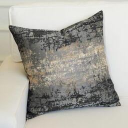 THE-TINOART Luxury Black Couch Pillows Splash Gold Throw Pillow Covers Soft Decorative Cushion Covers Cases with Back Velvet for Sofa Bedroom Living Room Car, 18 x 18 inch, Black and Gold