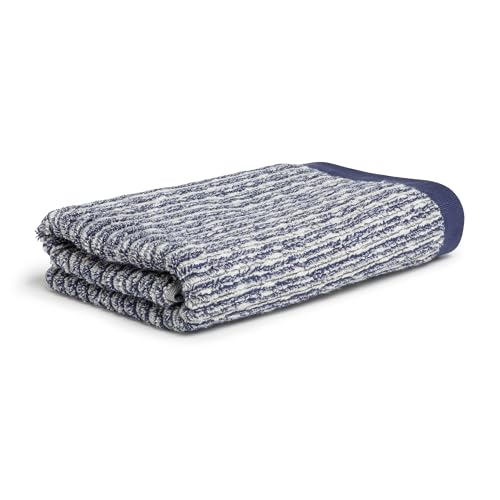 Möve Brooklyn Pinstripe Hand Towel 50 x 100 cm Natural/Deep Sea