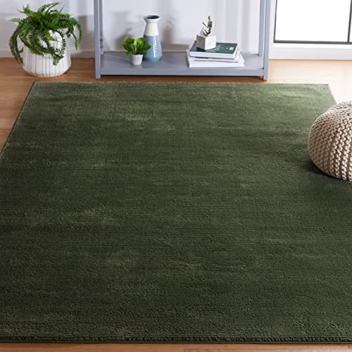 Safavieh Contemporary Rug for Living Room, Dining Room, Bedroom - Revive Collection, Short Pile, in Green, 91 X 152 cm