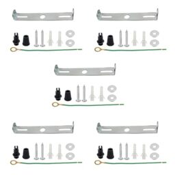 LEDSONE 5 Pack Lighting Fixture Ceiling Plate Bracket 95mm Pendant Light Fitting Ceiling Lamp Cover Rose Plate Bracket with Accessories for Chandelier Lighting Home Office