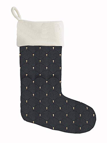 Soleil d'ocre 000283 Christmas Stocking, Cotton, Grey, 35 x 45 cm