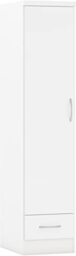 Seconique Nevada 1 Door 1 Drawer Wardrobe in White Gloss