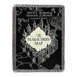 Harry Potter Marauder's Map Shower Curtain Set Fabric Polyester Waterproof