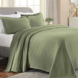 Superior Bedspread, Cotton, Sage, Twin