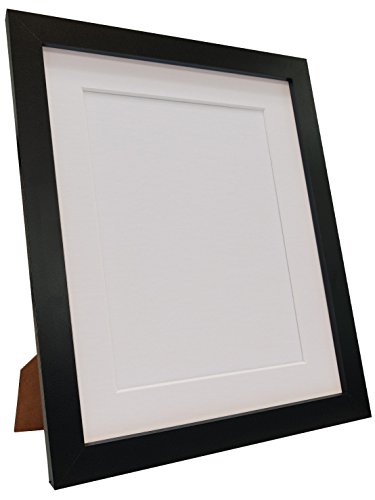 Q7 Picture Photo Frame, Black with White Mount, 12 x 10 Image Size 10 x 8 Inch