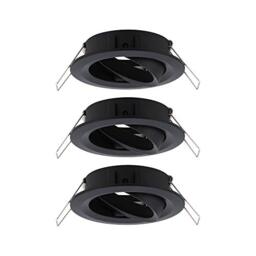 Paulmann 92487 Choose recessed luminaire spot swivelling max. 3x10 watt recessed Ceiling Spotlight Black matt recessed lamp Aluminium
