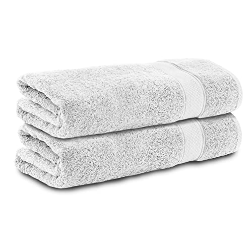 Komfortec Set of 2 Hand Towels 50 x 100 cm 100% Cotton 470 g/m² Terry Cloth Soft White