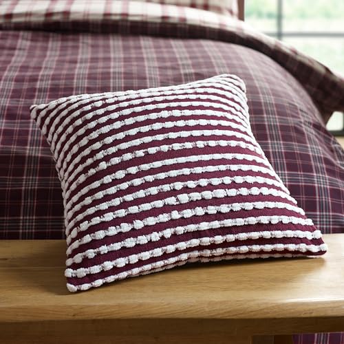 Catherine Lansfield Stab Stitch 43x43cm Cushion Plum