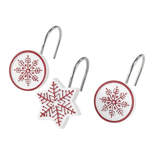 Avanti Linens Shower Curtain Hooks, Set of 12, Bathroom & Holiday Decor (Sparkle Collection),