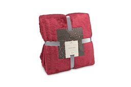 Römer Wellness Super Fleece Blanket, Light Red, 150 x 200 cm, 320 g/m², Soft, Fluffy, Anti-Static, Can be Used All Year Round as Blanket, Oeko-Tex 100