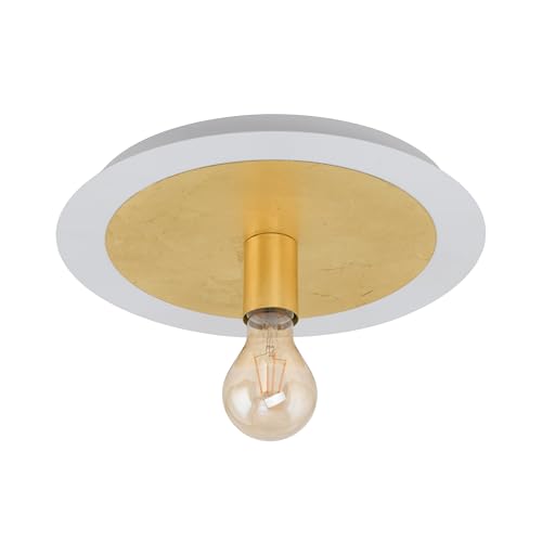 EGLO LED ceiling lamp Passano, ceiling light, steel in white, gold