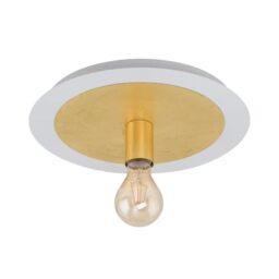 EGLO LED ceiling lamp Passano, ceiling light, steel in white, gold